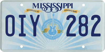 MS license plate OIY282