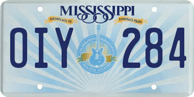 MS license plate OIY284