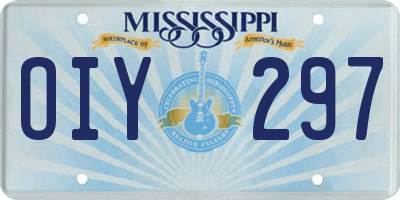 MS license plate OIY297