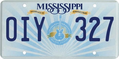 MS license plate OIY327