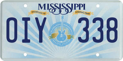 MS license plate OIY338