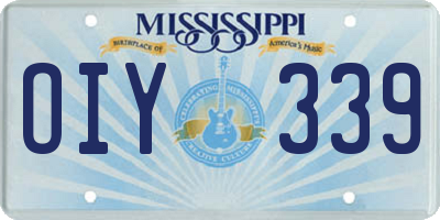 MS license plate OIY339