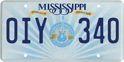 MS license plate OIY340