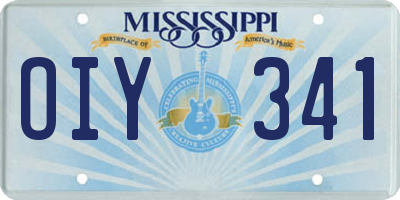 MS license plate OIY341