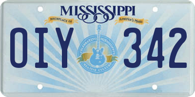 MS license plate OIY342