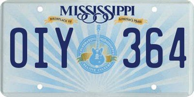 MS license plate OIY364