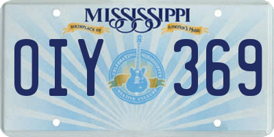 MS license plate OIY369