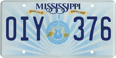 MS license plate OIY376