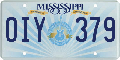 MS license plate OIY379