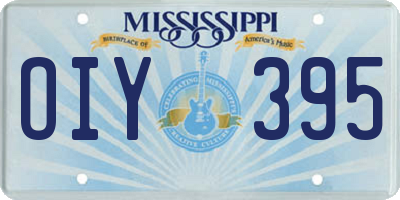 MS license plate OIY395