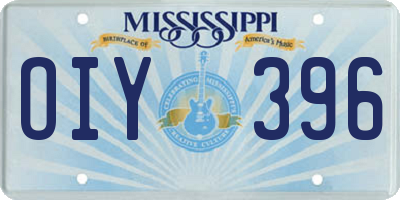MS license plate OIY396