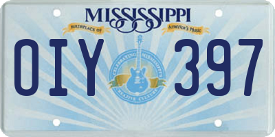 MS license plate OIY397