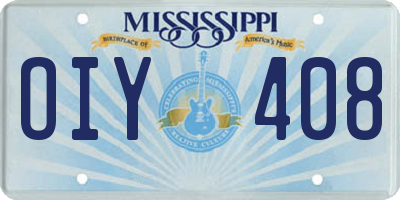 MS license plate OIY408
