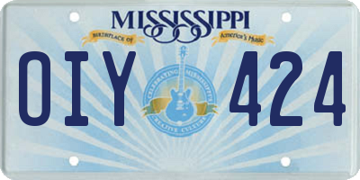MS license plate OIY424