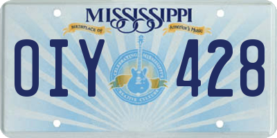 MS license plate OIY428