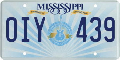 MS license plate OIY439