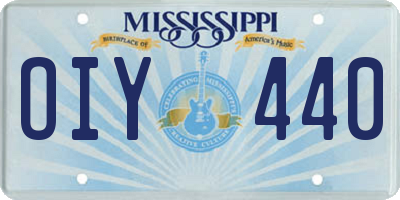 MS license plate OIY440