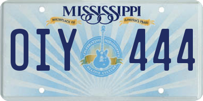 MS license plate OIY444
