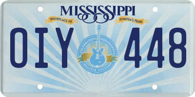 MS license plate OIY448