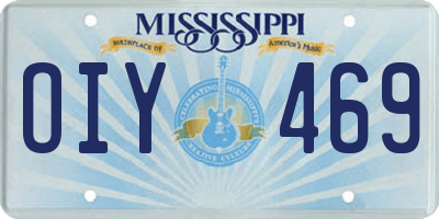 MS license plate OIY469