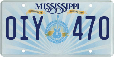 MS license plate OIY470