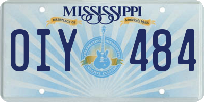MS license plate OIY484