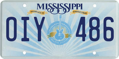 MS license plate OIY486