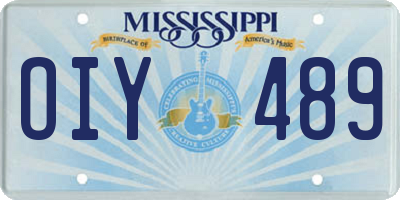 MS license plate OIY489
