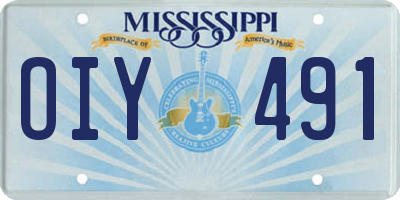 MS license plate OIY491