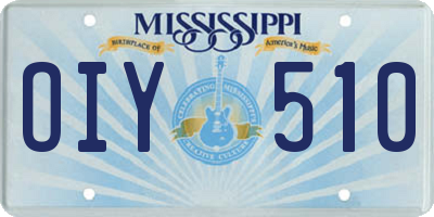 MS license plate OIY510