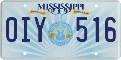 MS license plate OIY516
