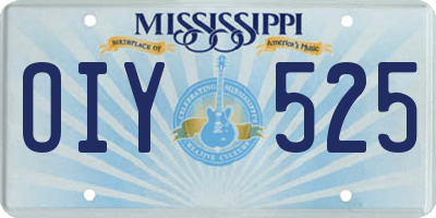 MS license plate OIY525