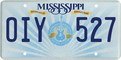 MS license plate OIY527