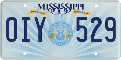 MS license plate OIY529