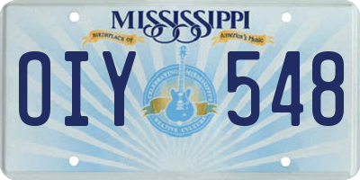MS license plate OIY548