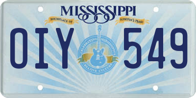 MS license plate OIY549