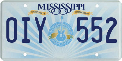 MS license plate OIY552