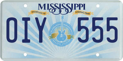 MS license plate OIY555