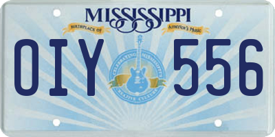 MS license plate OIY556