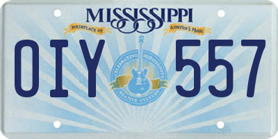 MS license plate OIY557