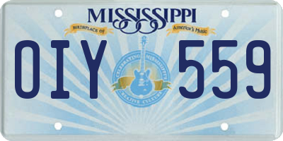 MS license plate OIY559
