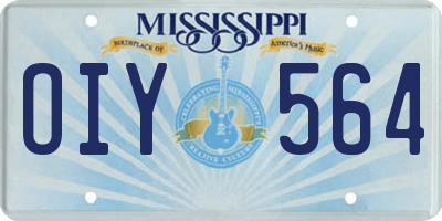 MS license plate OIY564