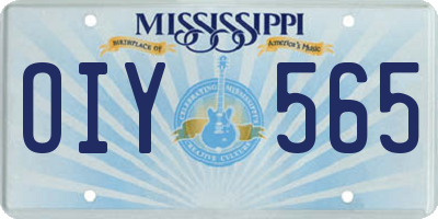 MS license plate OIY565