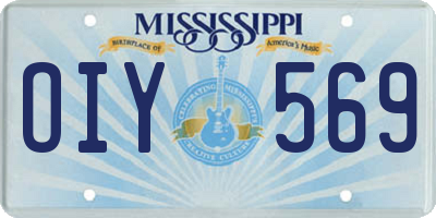 MS license plate OIY569