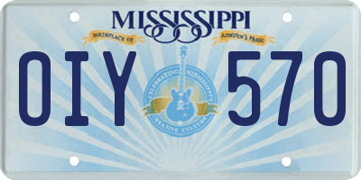 MS license plate OIY570