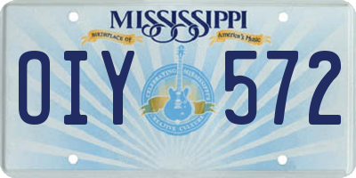 MS license plate OIY572
