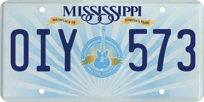 MS license plate OIY573