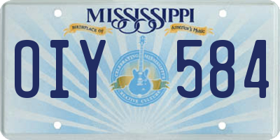 MS license plate OIY584