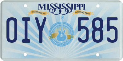 MS license plate OIY585