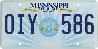 MS license plate OIY586